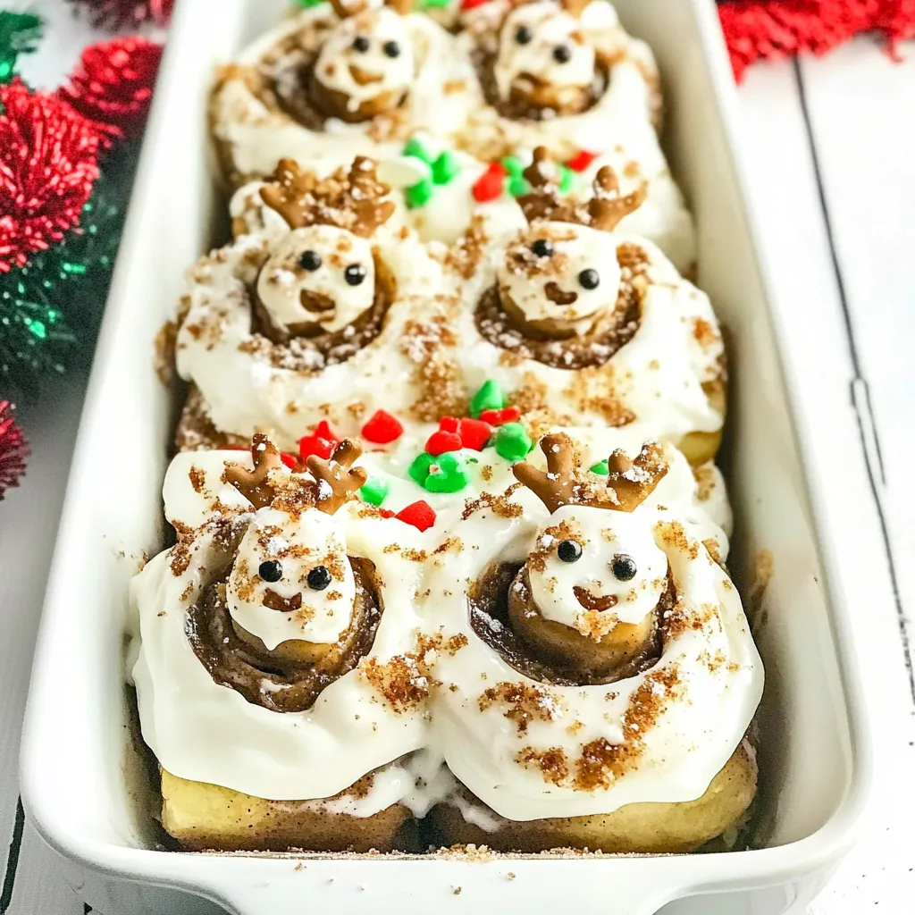 Reindeer Cinnamon Rolls