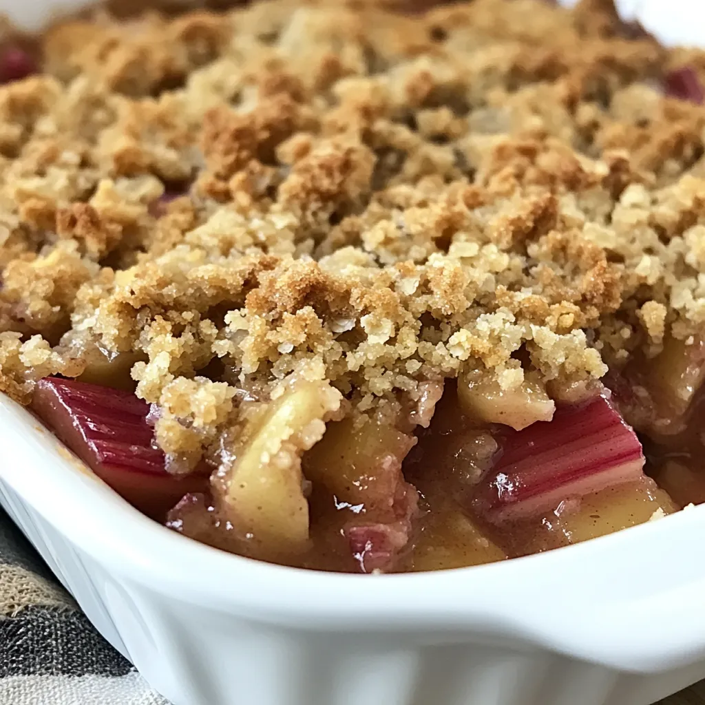 Rhubarb Ginger Crumble