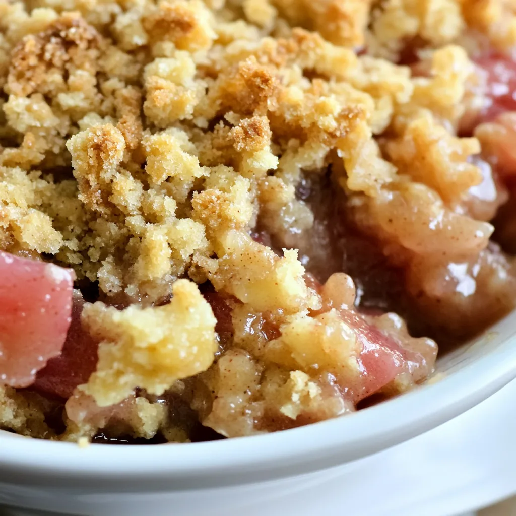 Rhubarb Ginger Crumble