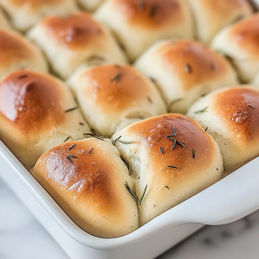 Roasted Garlic and Rosemary Cloverleaf Rolls