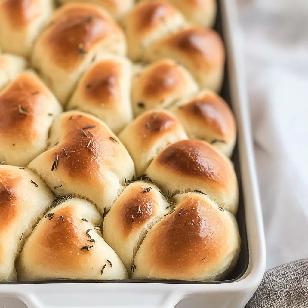 Roasted Garlic and Rosemary Cloverleaf Rolls