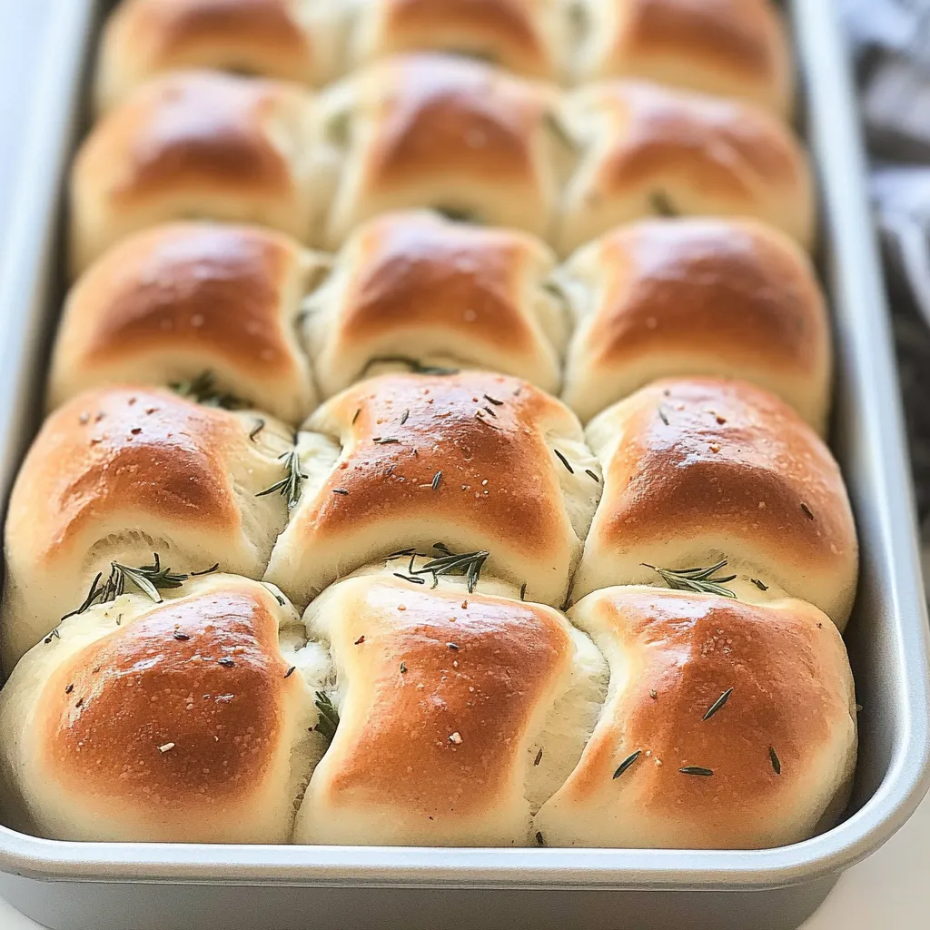 Roasted Garlic and Rosemary Cloverleaf Rolls