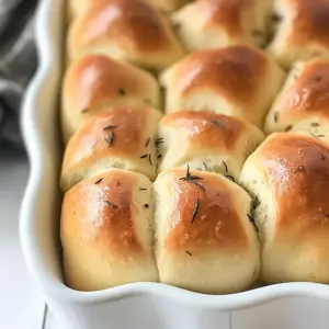Roasted Garlic and Rosemary Cloverleaf Rolls