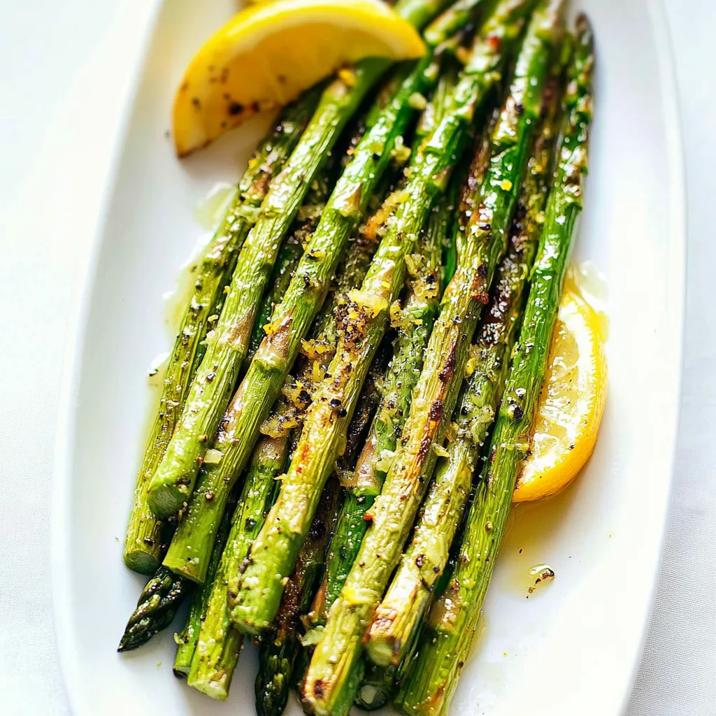 Roasted Lemon Honey Garlic Asparagus