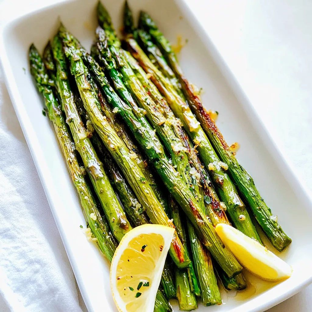 Roasted Lemon Honey Garlic Asparagus