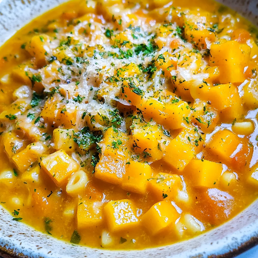 Roasted Squash and Pasta Soup