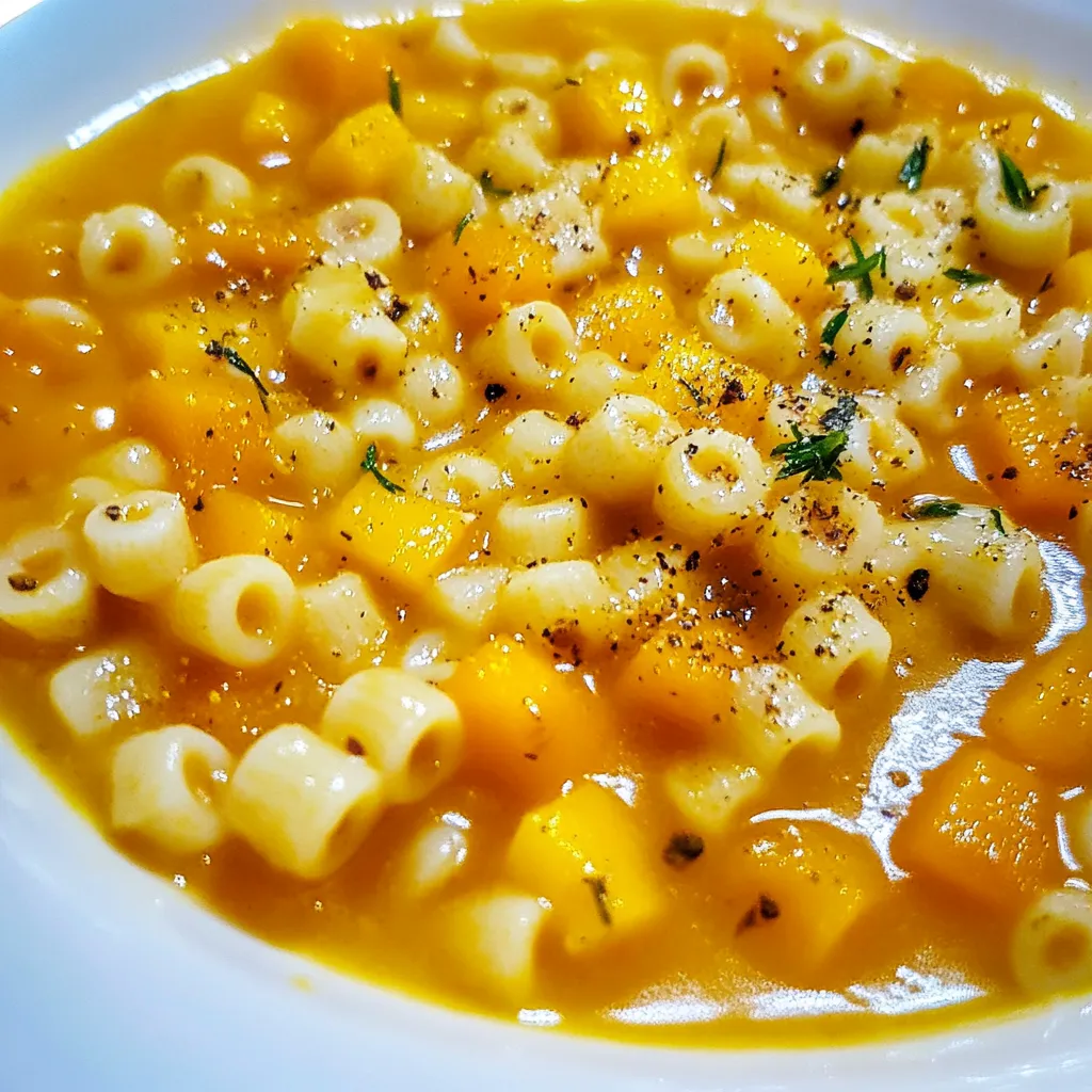 Roasted Squash and Pasta Soup