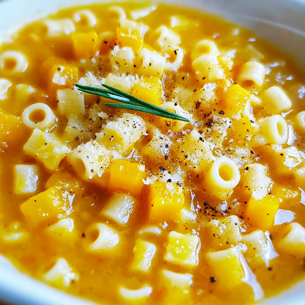 Roasted Squash and Pasta Soup