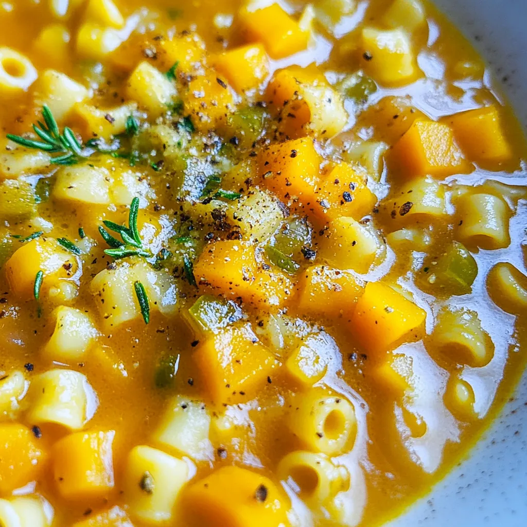 Roasted Squash and Pasta Soup