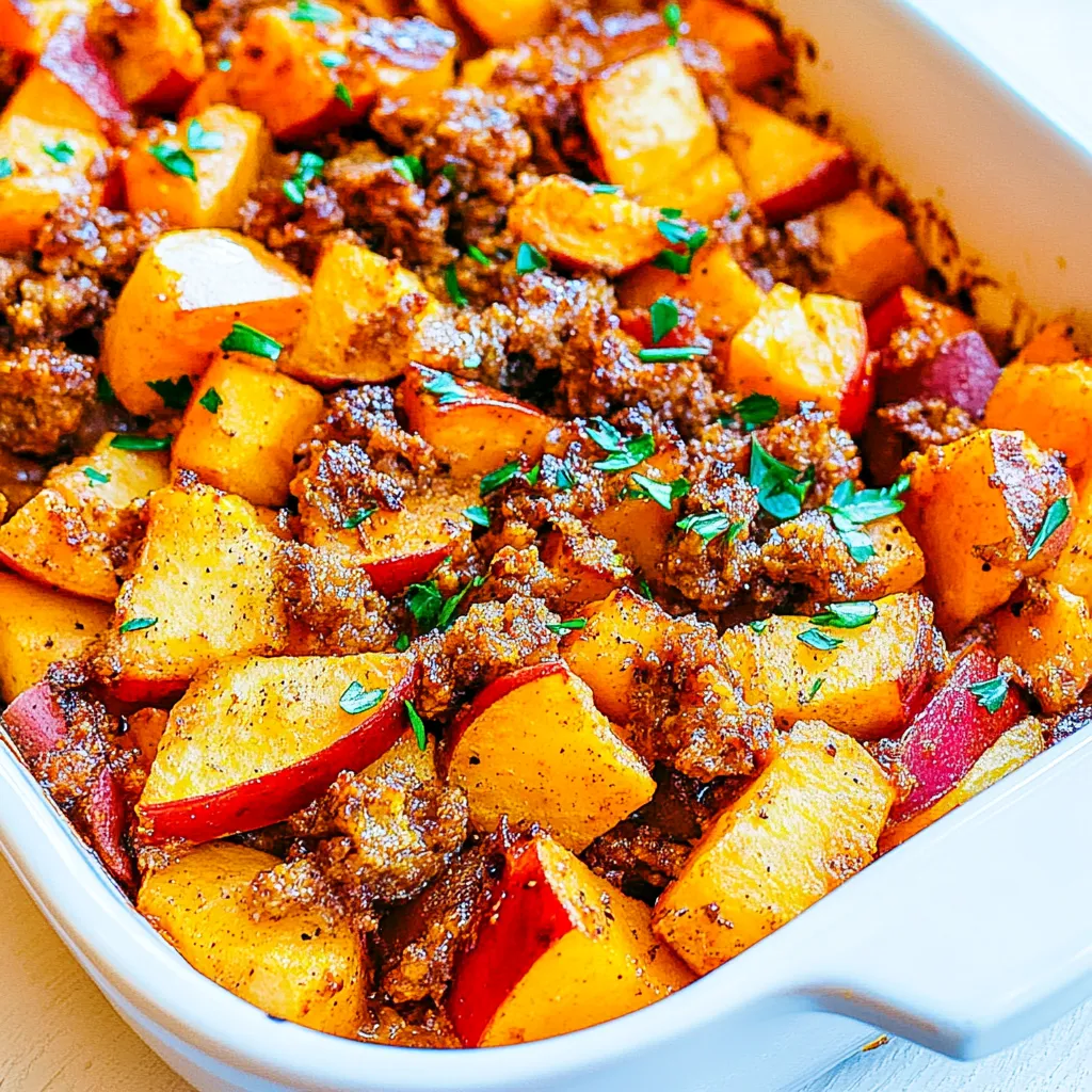 Roasted Sweet Potato and Apple Casserole