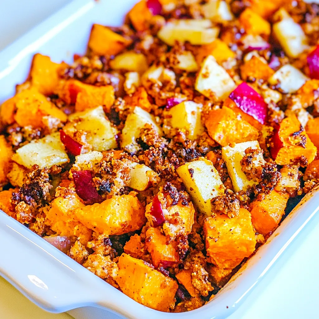 Roasted Sweet Potato and Apple Casserole