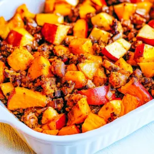 Roasted Sweet Potato and Apple Casserole