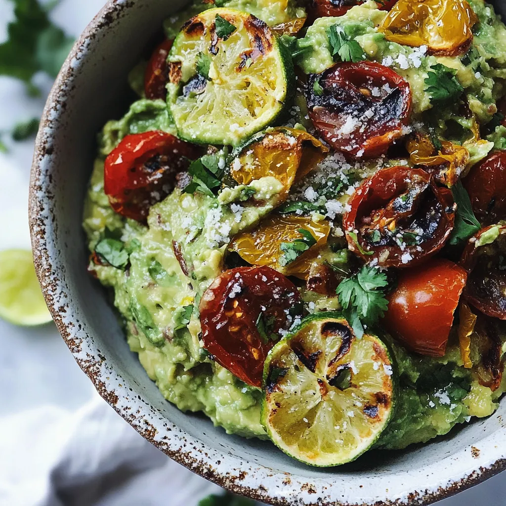 Roasted Tomato and Charred Lime Guacamole