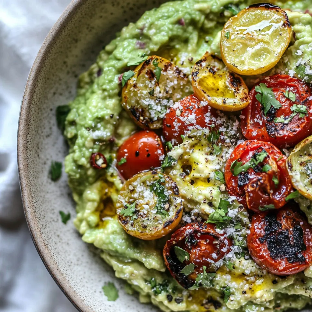 Roasted Tomato and Charred Lime Guacamole