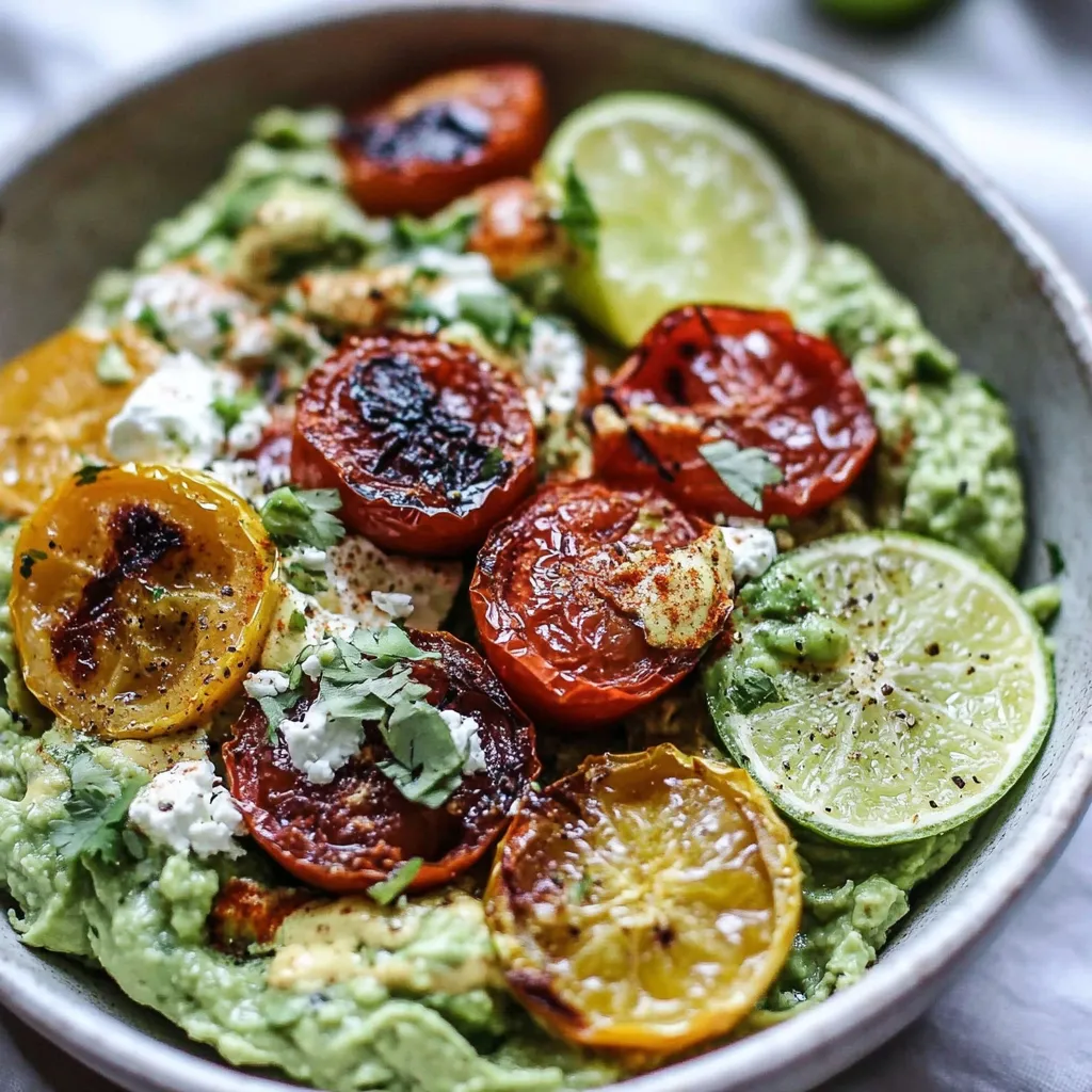 Roasted Tomato and Charred Lime Guacamole