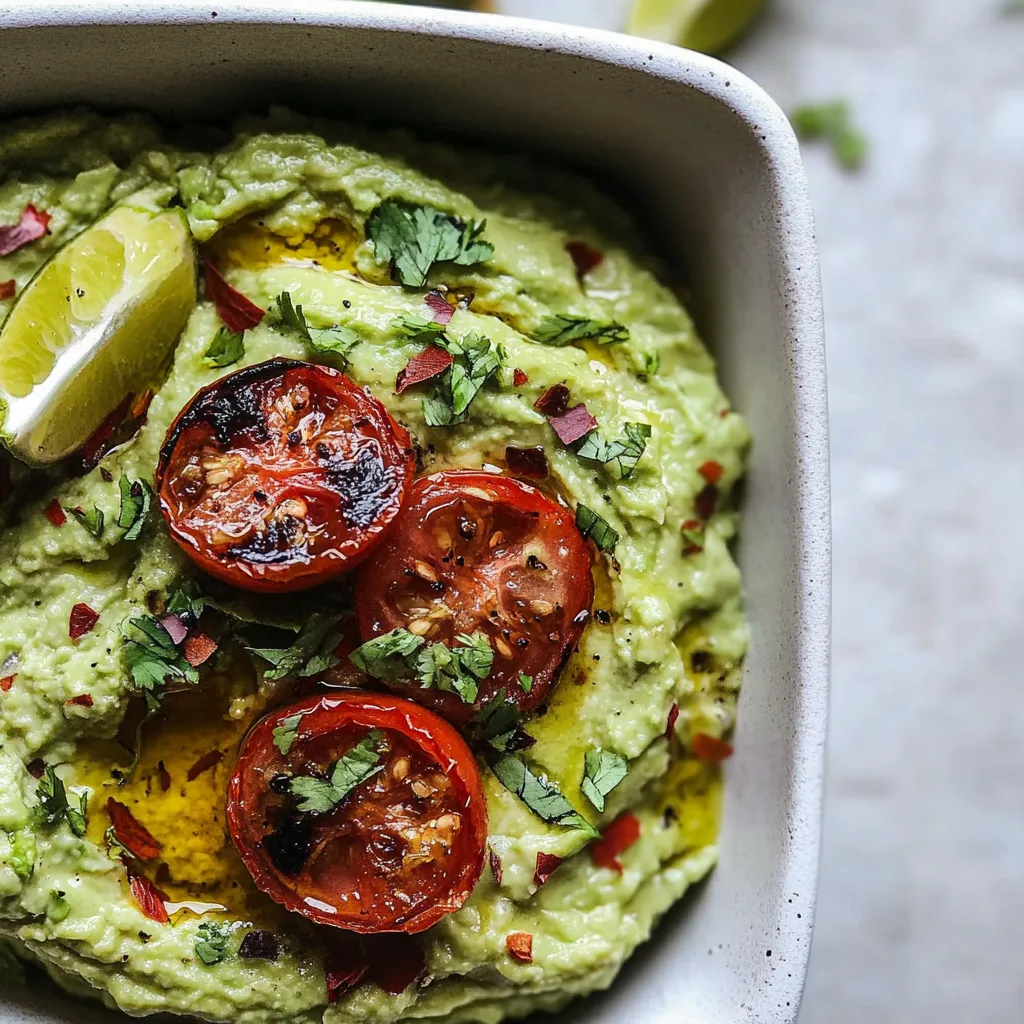 Roasted Tomato and Charred Lime Guacamole
