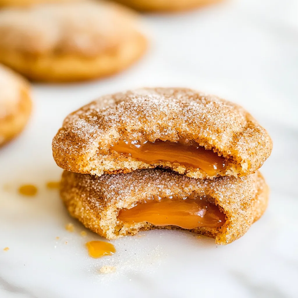Salted Caramel Stuffed Snickerdoodles