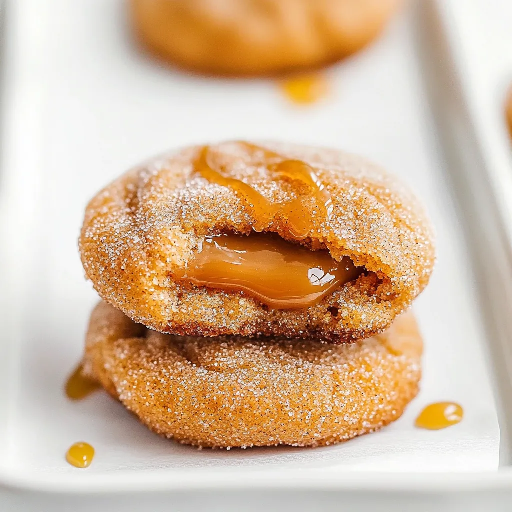 Salted Caramel Stuffed Snickerdoodles