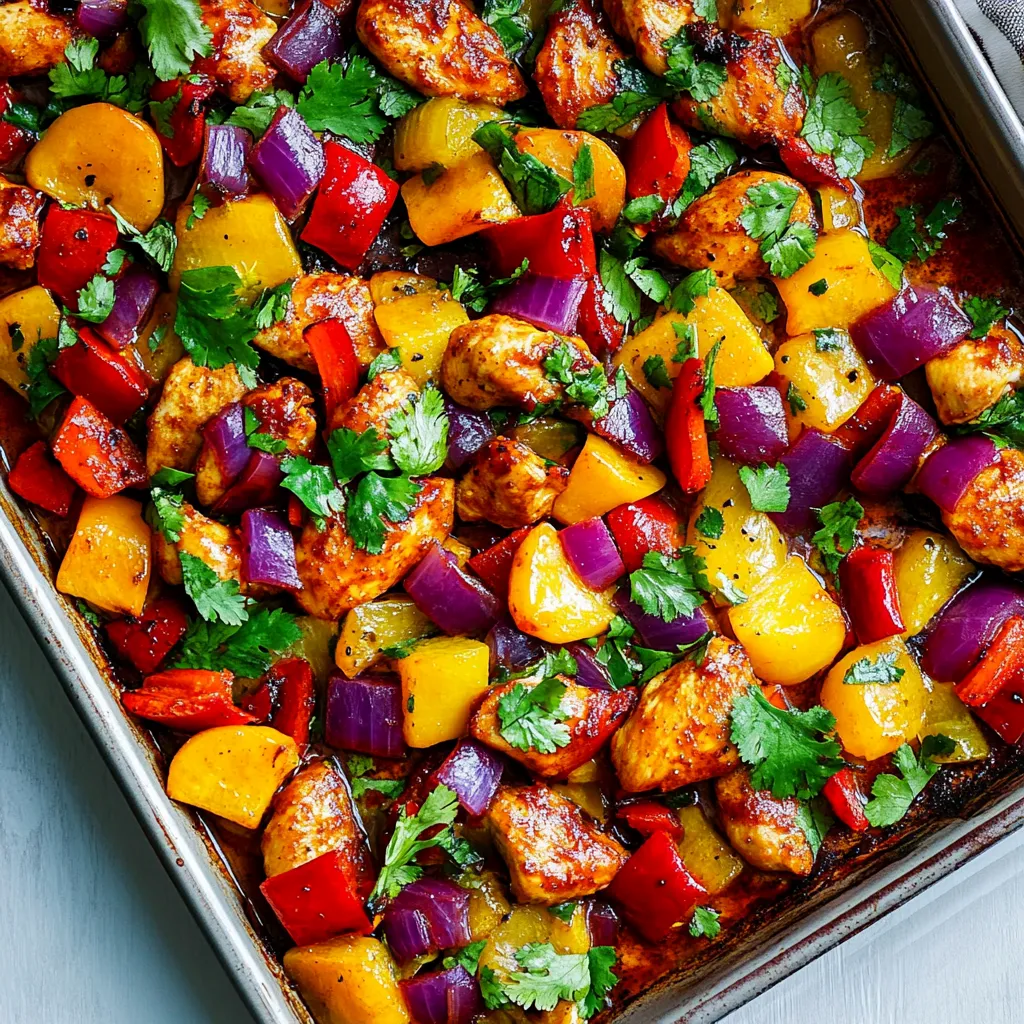 Sheet Pan Hawaiian Chicken