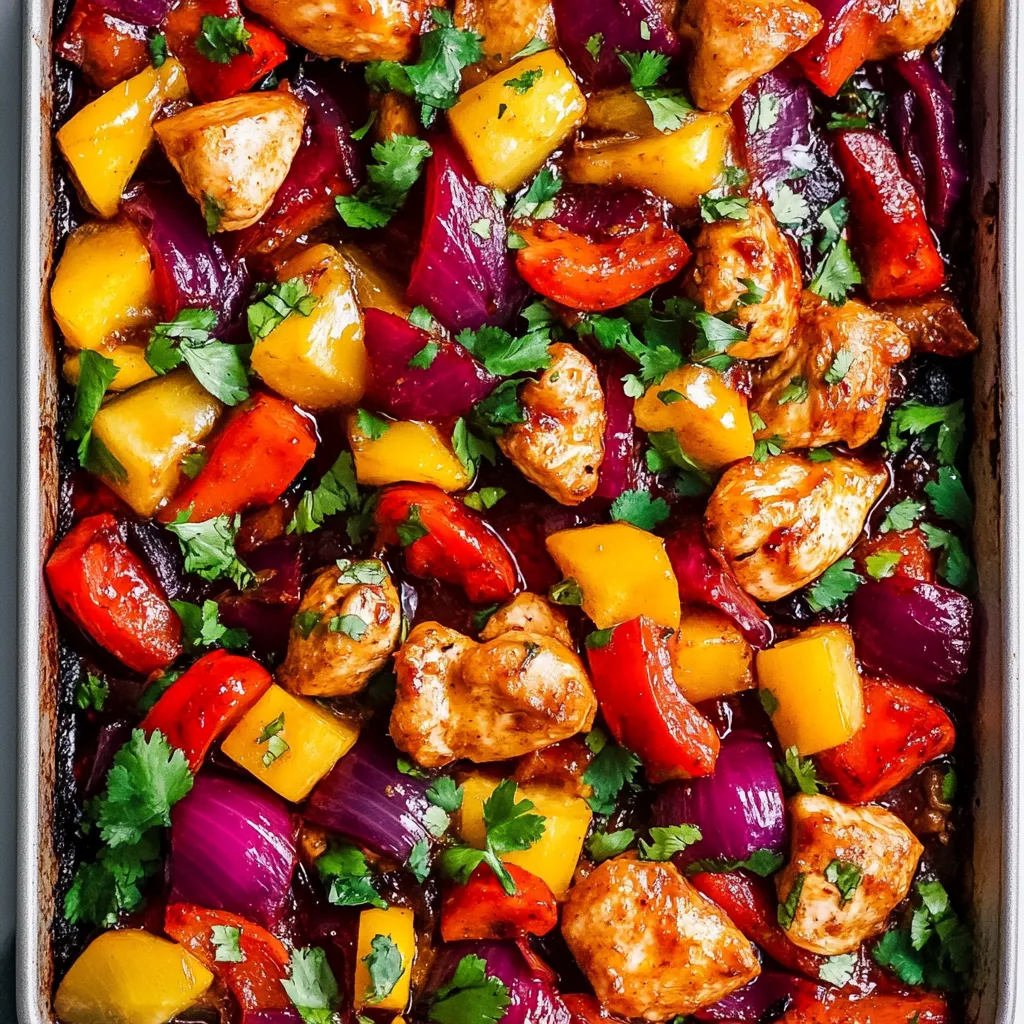 Sheet Pan Hawaiian Chicken