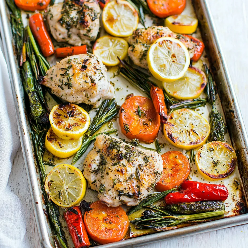 Sheet Pan Lemon Garlic Rosemary Chicken and Vegetables