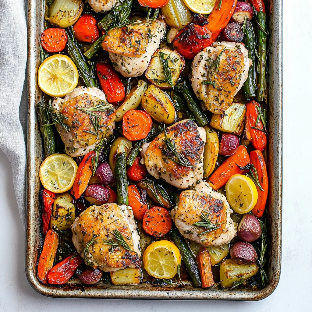 Sheet Pan Lemon Garlic Rosemary Chicken and Vegetables