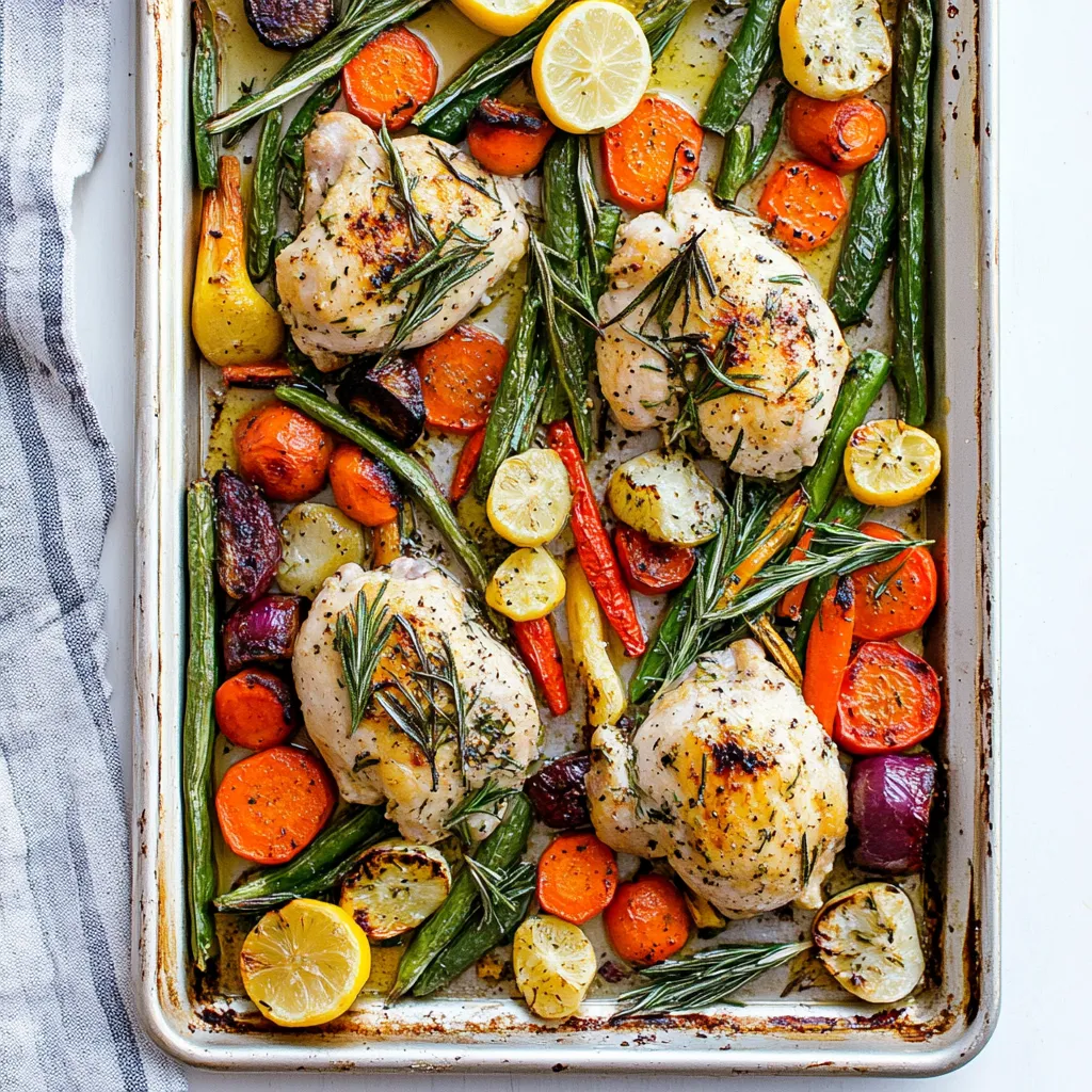Sheet Pan Lemon Garlic Rosemary Chicken and Vegetables