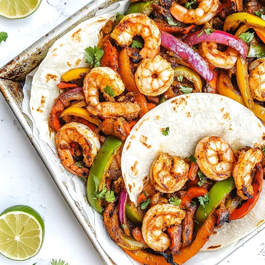 Sheet Pan Shrimp Fajitas