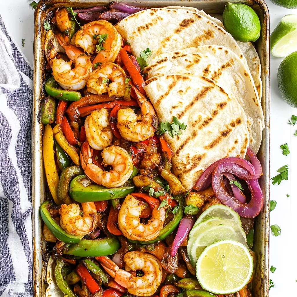 Sheet Pan Shrimp Fajitas
