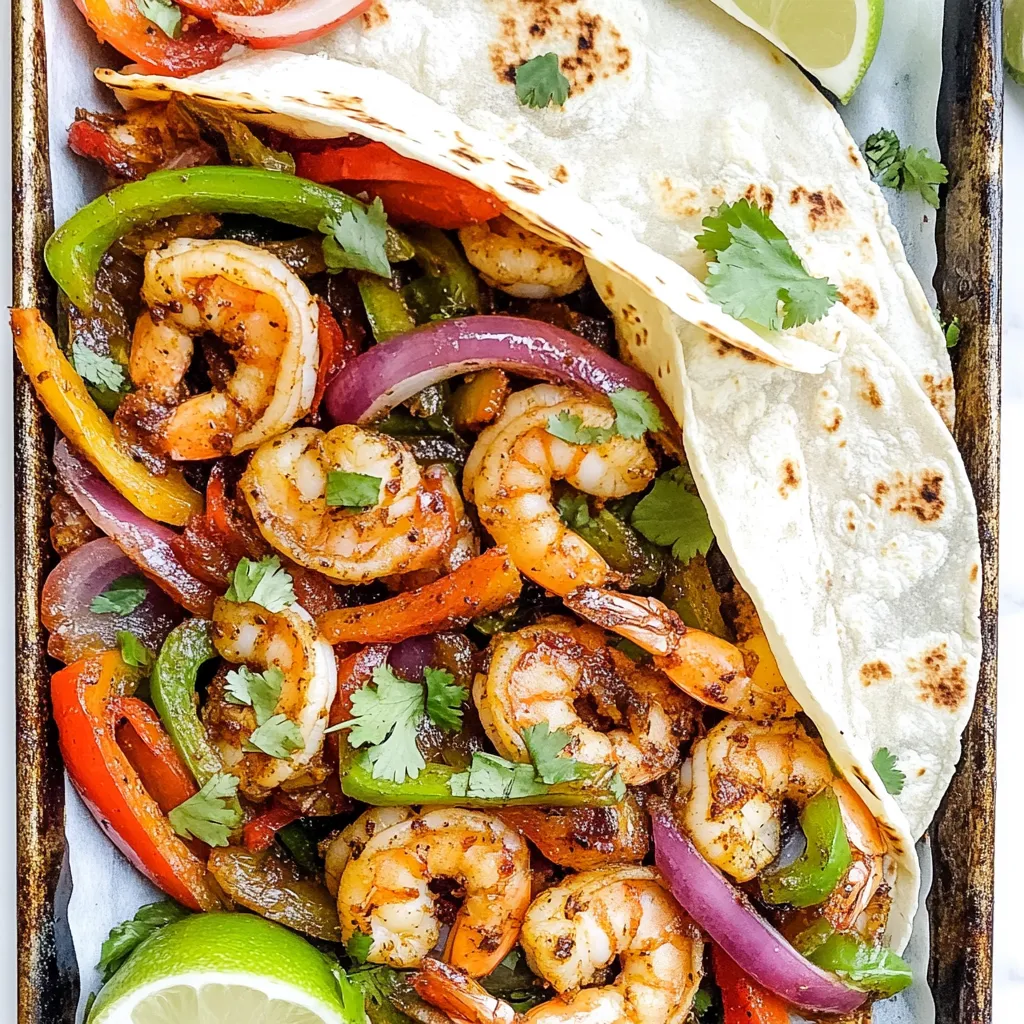Sheet Pan Shrimp Fajitas