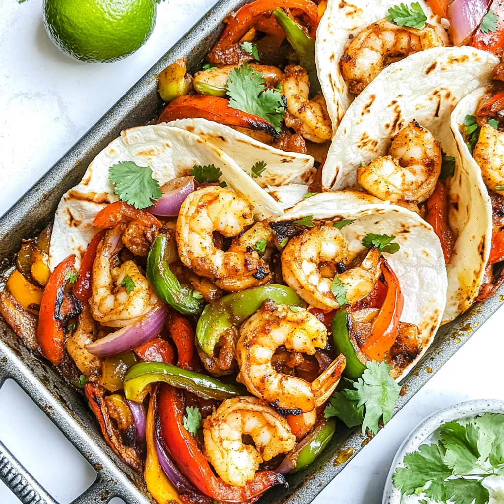 Sheet Pan Shrimp Fajitas