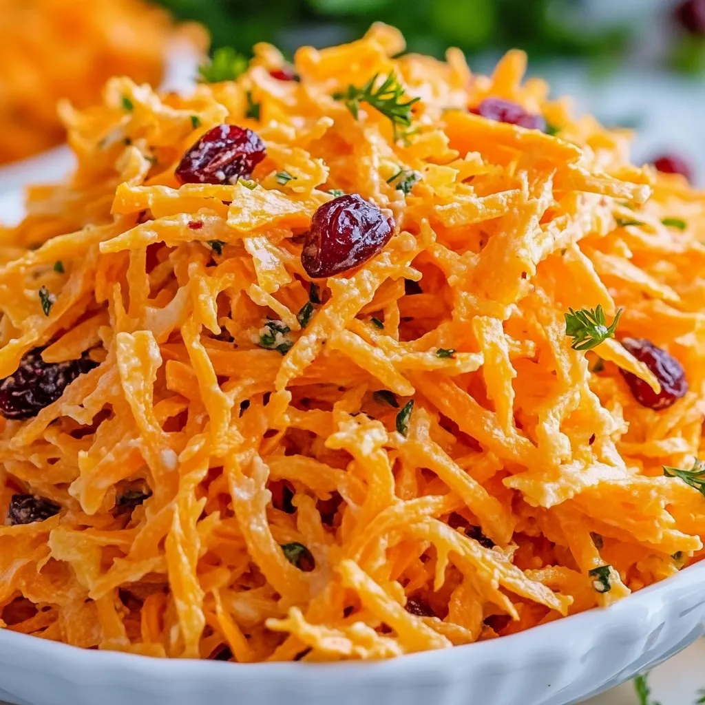Shredded Carrot Salad with Cranberries