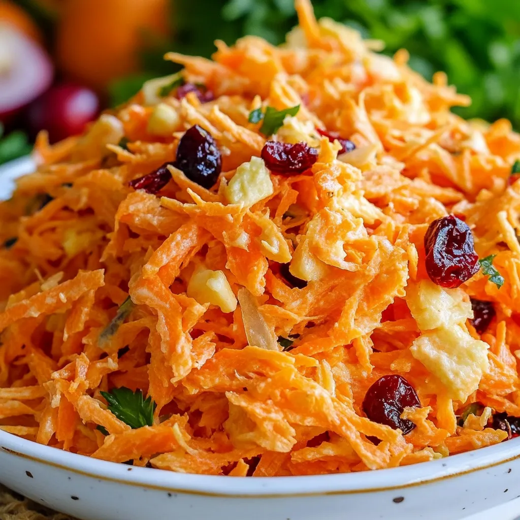 Shredded Carrot Salad with Cranberries