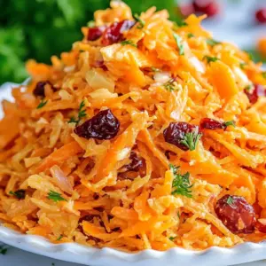 Shredded Carrot Salad with Cranberries