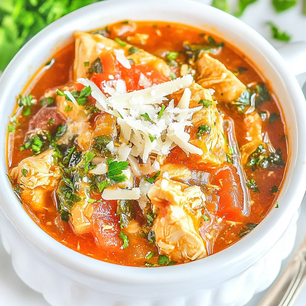 Slow Cooker Chicken Parmesan Soup