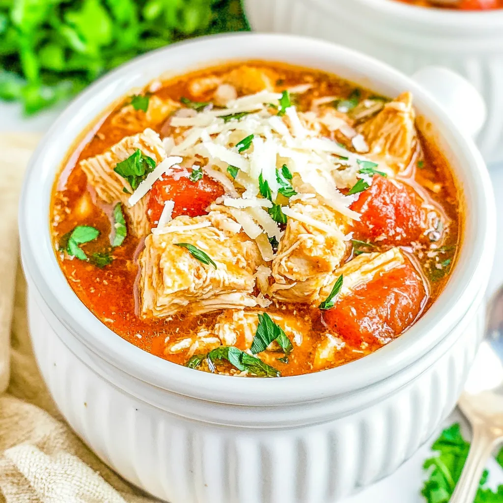 Slow Cooker Chicken Parmesan Soup