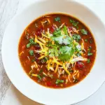 Slow Cooker Skinny Chicken Enchilada Soup