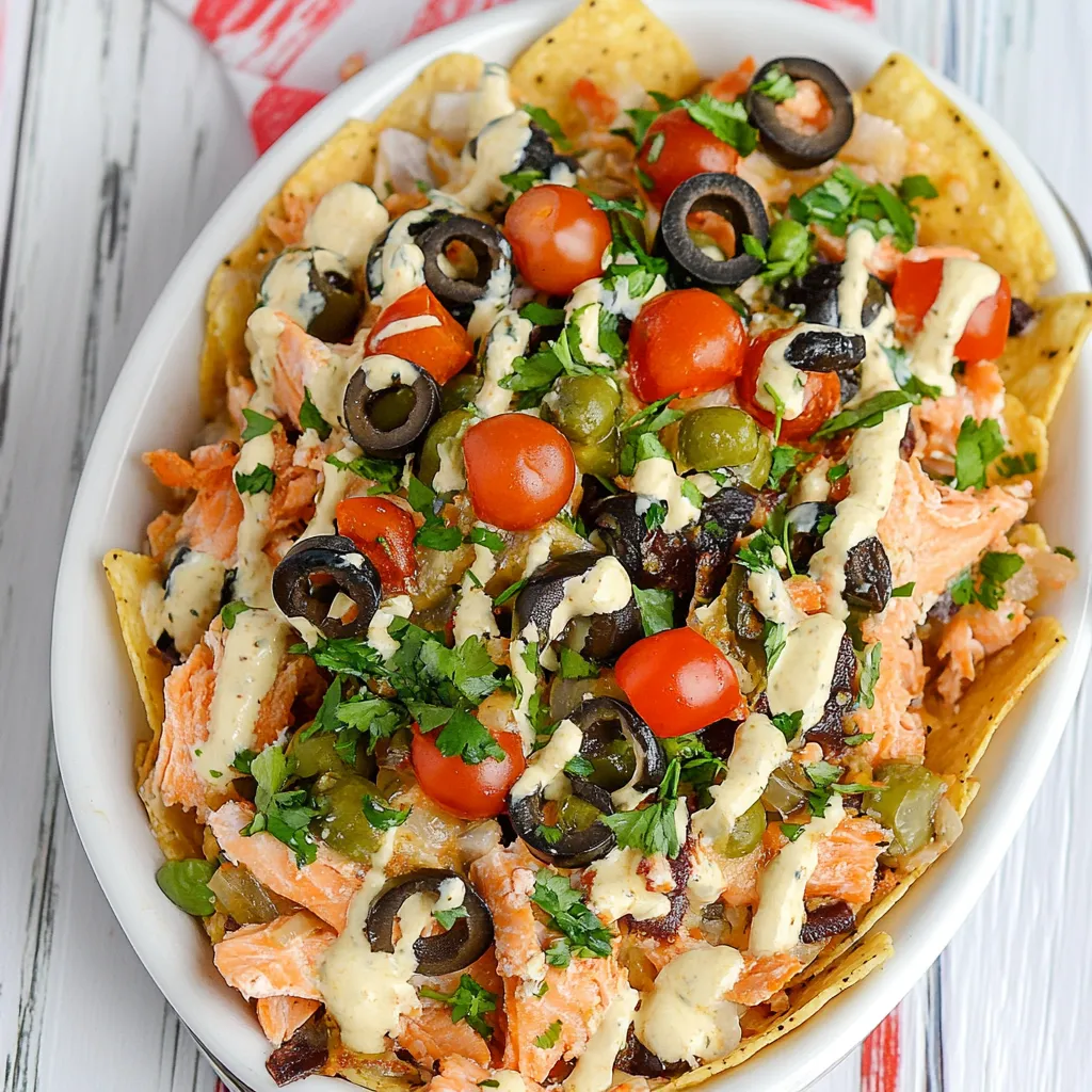 Spicy Salmon Nachos