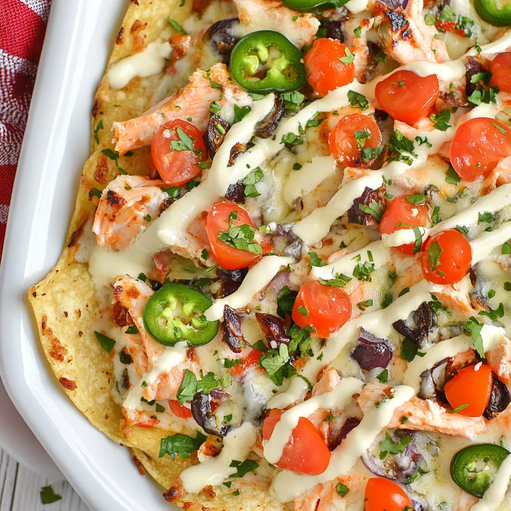 Spicy Salmon Nachos