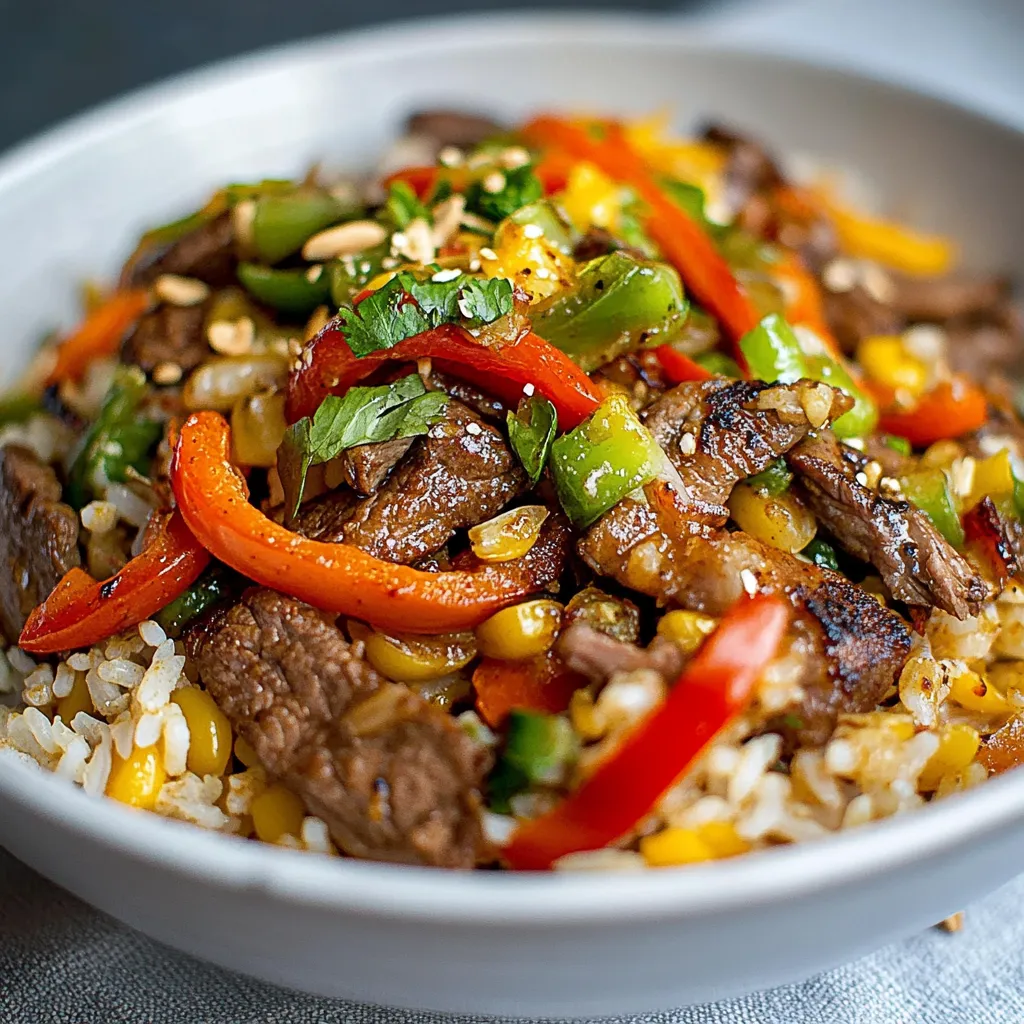 Steak Fajita Rice Bowls