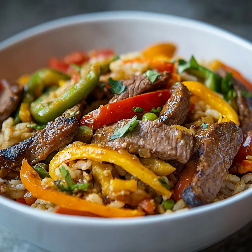 Steak Fajita Rice Bowls