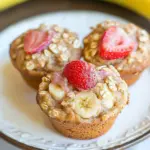 Strawberry Banana Oat Muffins