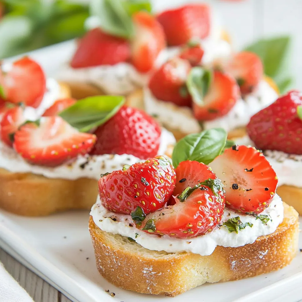 Strawberry Basil Crostini