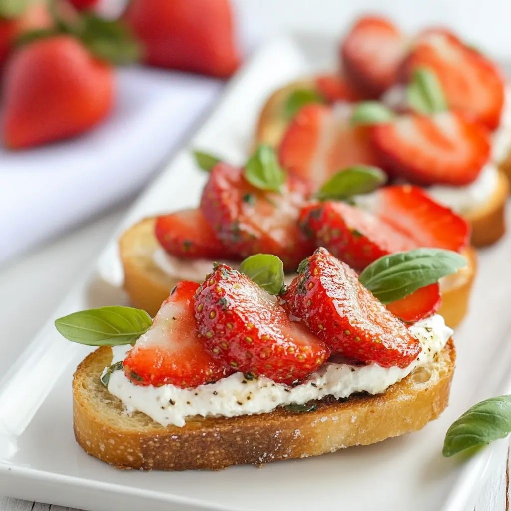 Strawberry Basil Crostini