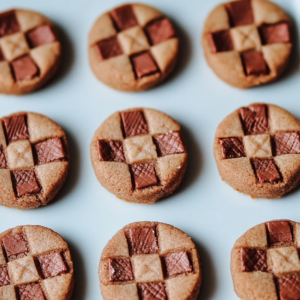 Strawberry Chocolate Checkered Cookies