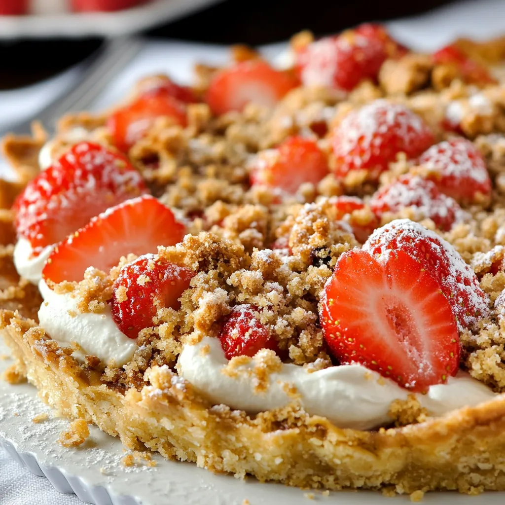 Strawberry Cream Cheese Crumble Tart