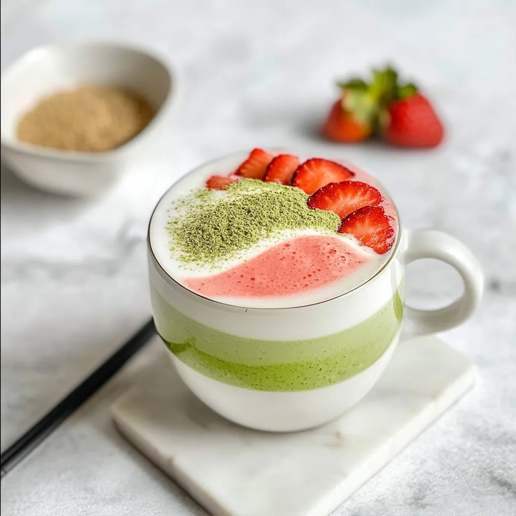 Strawberry Matcha Latte