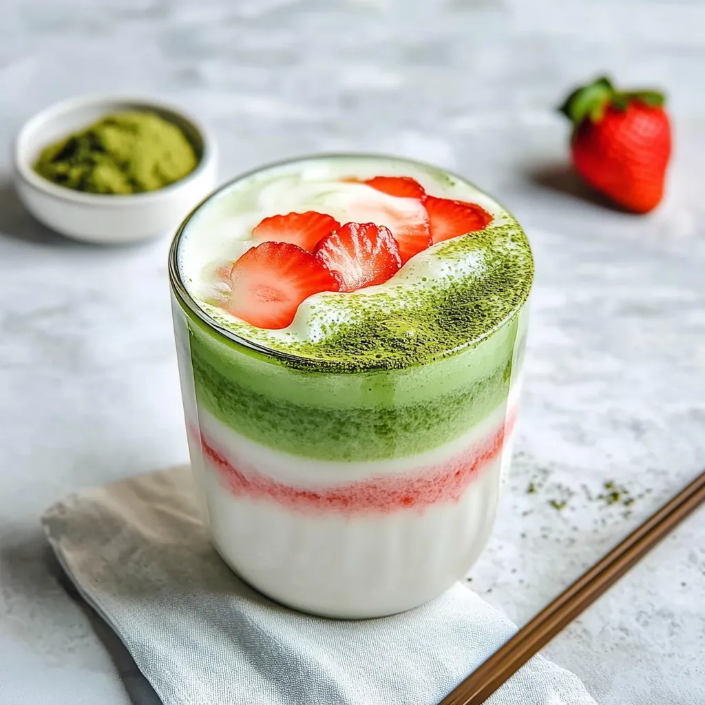 Strawberry Matcha Latte