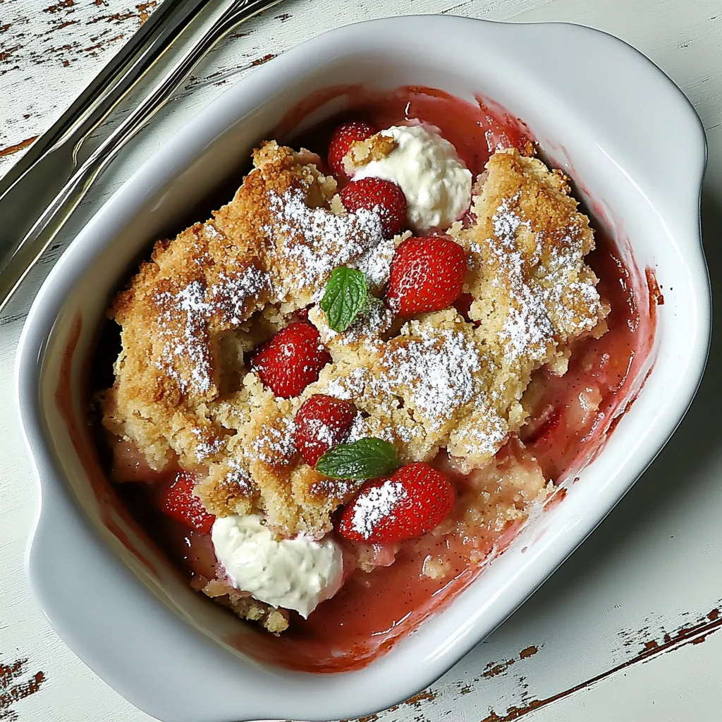 Strawberry Rhubarb Cobbler