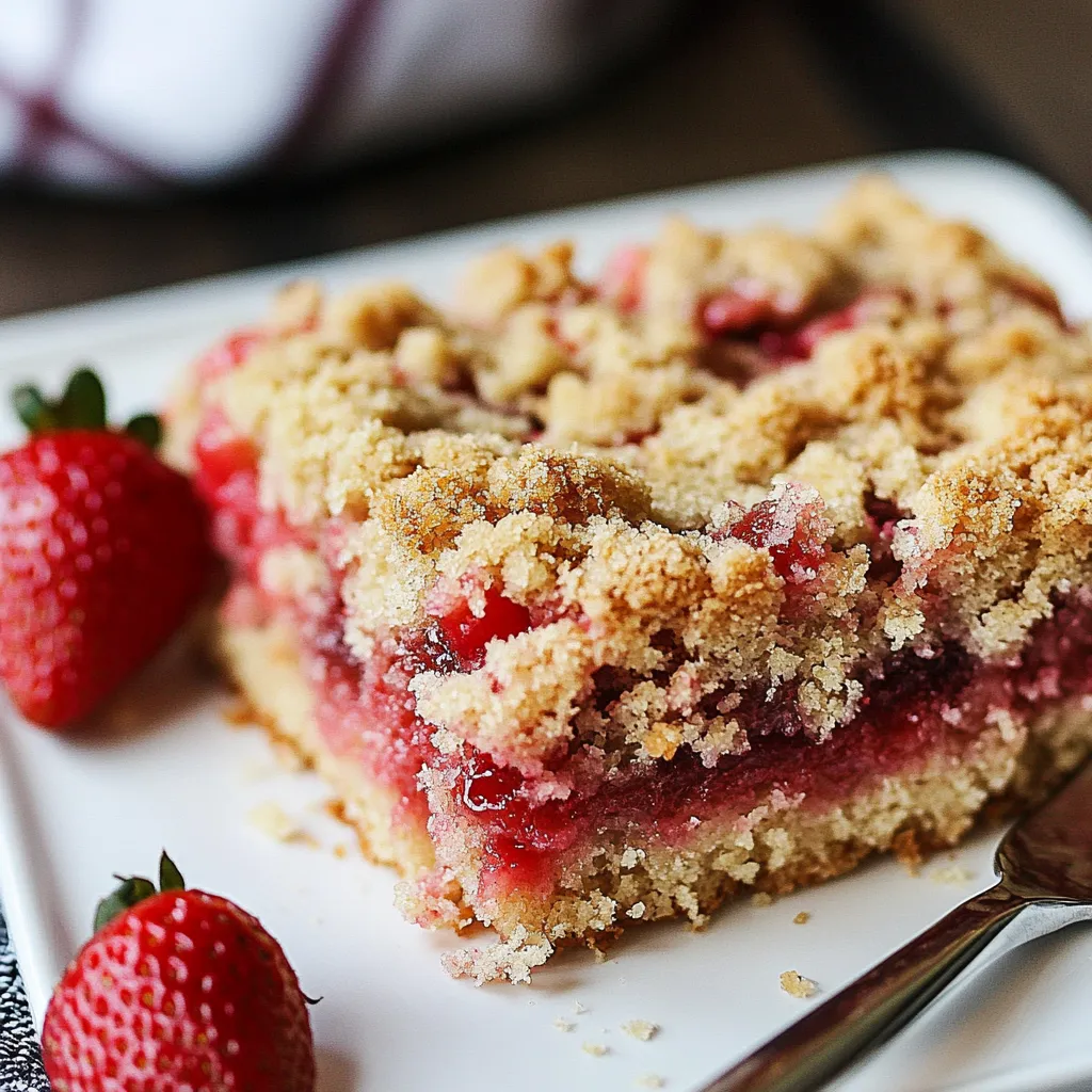Strawberry Rhubarb Crumb Cake